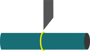 Cutting on the marks