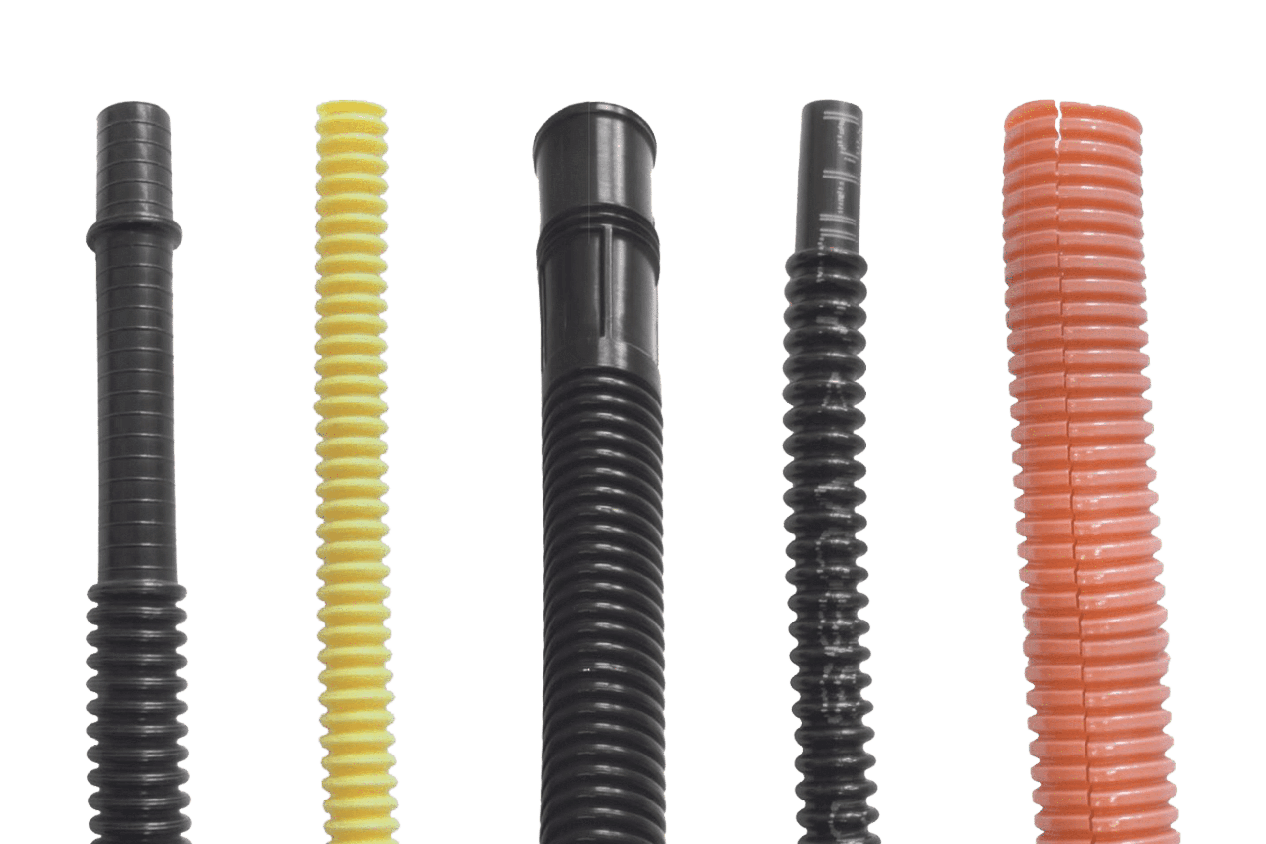 Different corrugated tubes