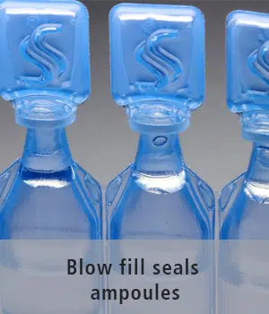 Blow fill seal ampoulles