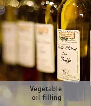 Bottles with vegetable oil