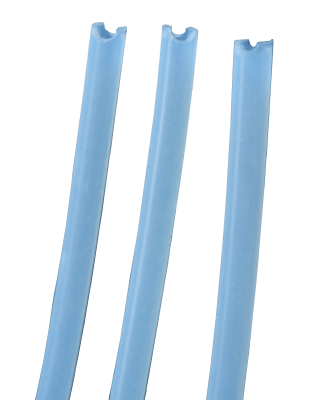 Silicon tubes cut and notched